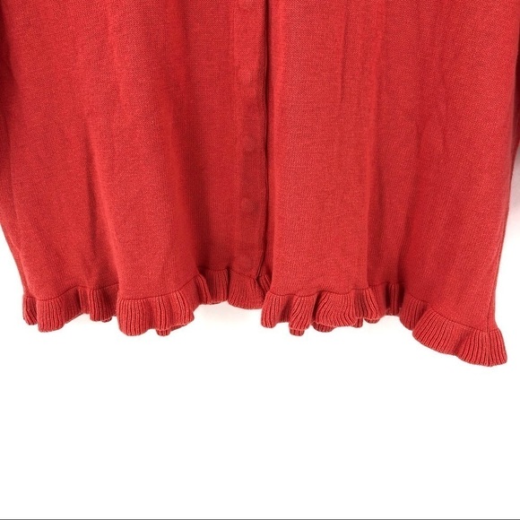 NWT Soft Surroundings Linen Cotton Blend Tortoise Shell Cardigan Sweater Large - Picture 3 of 10